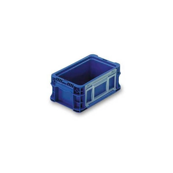 Lewisbins ORBIS Stakpak NSO1207-5 Modular Straight Wall Container, 12"L x 7-13/32"W x 5"H, Blue NSO1207-5-BL